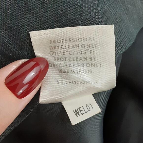 Vintage 90s Black Maxi Dress Halter Tie Neck 100% Linen Back Slit Resort Minimal - Picture 14 of 16